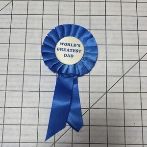 Russ Berrie Blue World's Greatest Dad Ribbon